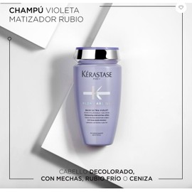 KERASTASE Blond Absolu Kit Tratamiento Para Cabello Rubio o Tonalidades Rubias Shampoo Bain Ultra Violet (250 Ml) y Cicaplasma Termoprotector (150 Ml)