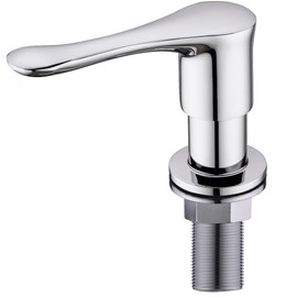 BZOOSIU Kitchen Sink Soap Dispenser Chrome, Solid Brass Pump Head Sink Refillable Bottle, Spot Resist Stainless