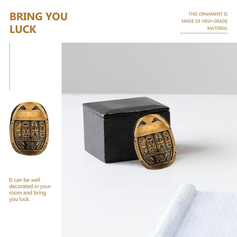 HOMSFOU Home Decoration Home Decoration Egypt Scarab Statues Resin Scarab