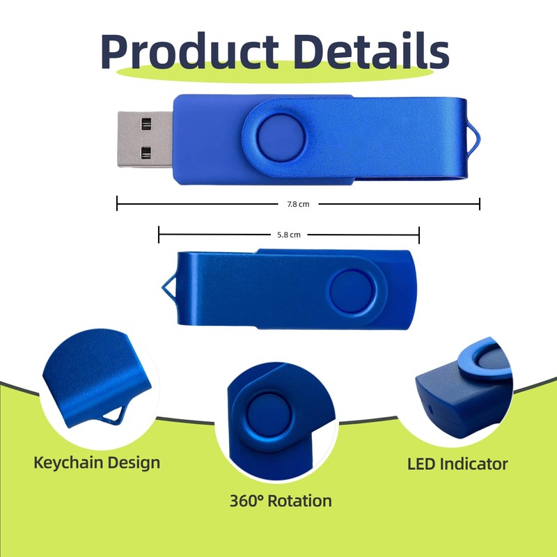 USB Stick 16 GB Pack of 10 Multicoloured USB 2.0