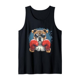 Boxing Bulldog Lover Owner Kickboxing Funny Boxer Dog Tank Top