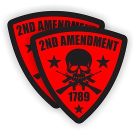 Unbranded/Generic 2pack - 2nd Amendment Hard Hat Stickers Welder Helmet Decals Motorcycle Toolbox