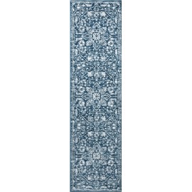 Well Woven Della Light Blue Vintage Medallion Pattern Runner Rug 3x10 (2'7" x 9'10" Runner)