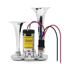 GAMPRO Air Horn 135db 12V Trumpet Air Horn with Compressor Easy Install for Any 12V Vehicles Trucks Lorrys Trains Boats Cars Vans