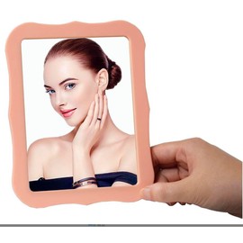 Magnetic Locker Mirror,Small mirror for locker - 5.3" x 6.9" Iocker Mirror Magnetic - Magnet Mirror for School Locker, Bathroom, Workshop Toolbox, Office Cabinet,mirror locker Accessories,Pink