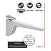 Gedotec Pinocchio Designer Glass Shelf Brackets - Matte Silver |