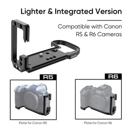 Letrater R5 R6 L Bracket Plate, Horizontal and Vertical Shooting Quick Release Plate Handle Holder L Angle for Canon EOS R5 R6 R5C Mirrorless Camera, Fixed Version