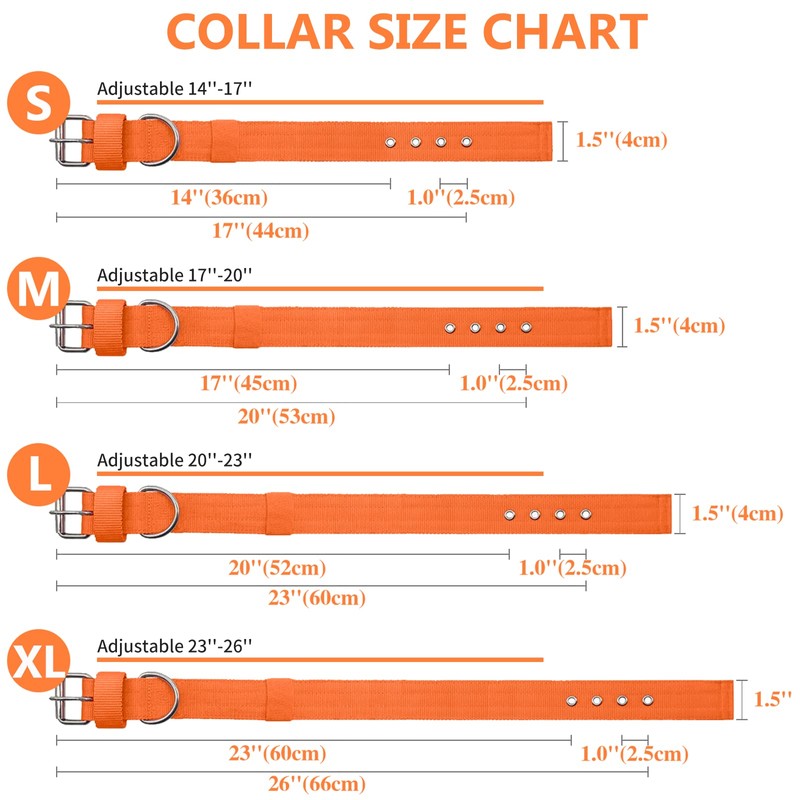 Heavy Duty Tactical Dog Collar - 1.5" Width Military Durable