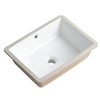 18 Inch Undermount Bathroom Sink White Rectangular Porcelain Ceramic Vanity