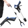 Blue Foldable Long Pick Up Reacher Grabber Helping Hand Tool