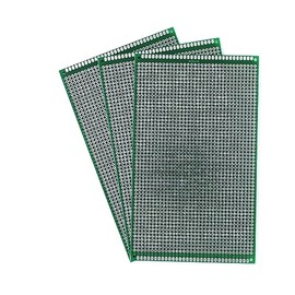 JomMart EL0163 Universal Circuit Board (3.5 x 5.9 inches (90 x 150 mm) Double-Sided Thru-Hole Circuits Set of 3 Electronic Circuits Prototype Circuits Experiment Circuits