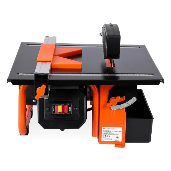 7in Wet Tile Saw 3450 RPM Bevel Cuts Tile from