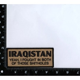 Combat Veteran - IRAQISTAN - OEF and OIF Embroidered Patch with wax backing