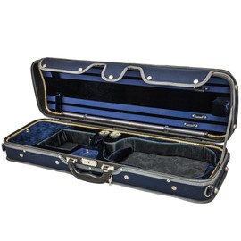 Sky Violin Oblong Case VNCW07 Solid Wood with Hygrometers Blue/Blue