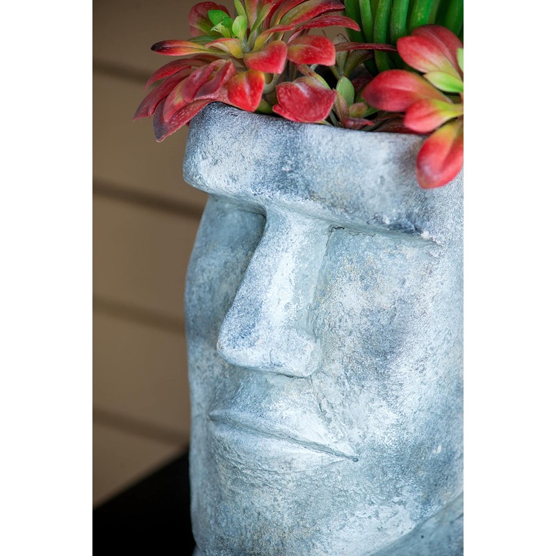 A and B Home 8.9" H Gray Cement Indoor Outdoor