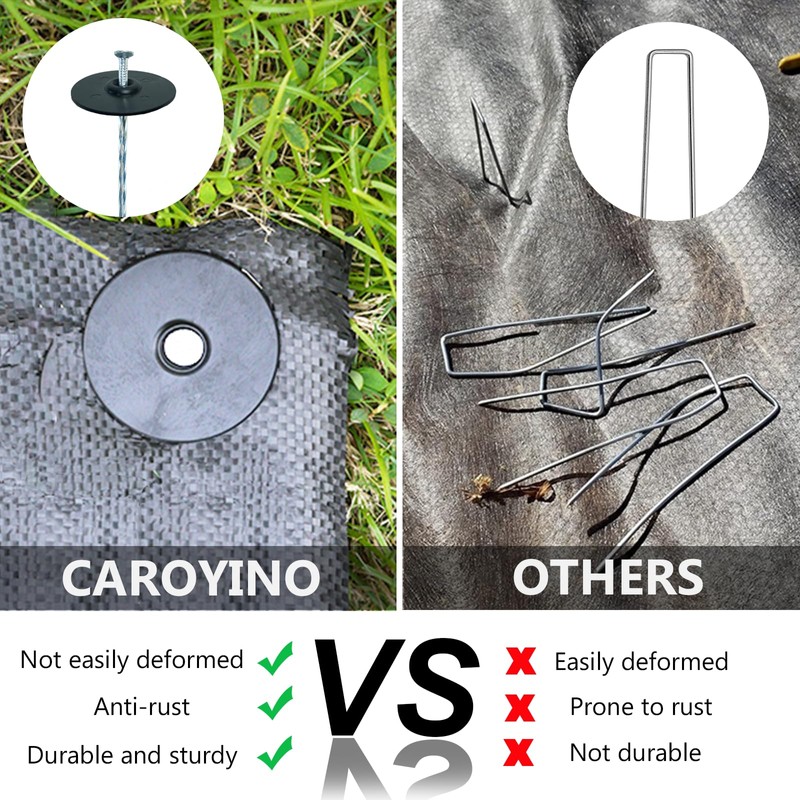 Garden Stakes with Gasket Spiral, 6in Galvanized Steel Turf Nails