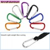 YOKRWO 4PCS Heavy Duty Carabiner Clips, 3" Aluminum D Ring