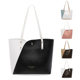 MUNSKT New Women's Bag Set Fashionable Handbags, Women's Purse Shoulder Bags, Tote Bag For Women's Bags,Ladies Handbag Soft Leather Large Capacity Tote Bag Handbags for Women (Black)