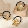 8 Pcs ligas para cabello de Metal,Elásticas Diademas Doradas Metal