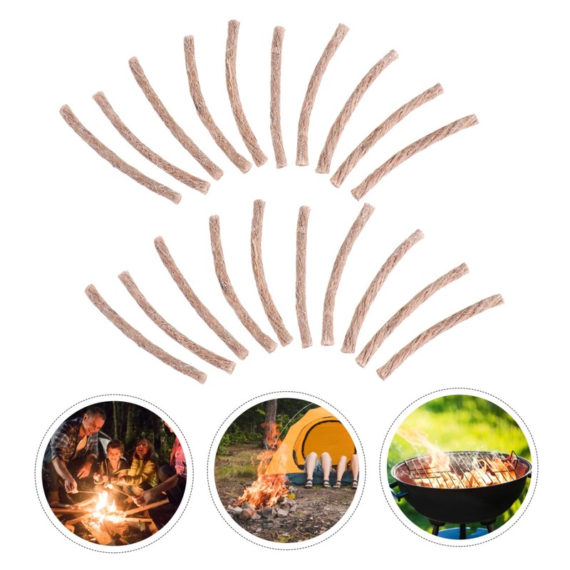 KOMBIUDA 80pcs Outdoor Camping Fire Starter Rope Beeswax for Hiking