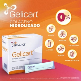 Gelicart Trivance colágeno hidrolizado suplemento alimenticio 60 sobres 10g