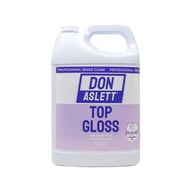 Don Aslett Top Gloss Floor Finish (1 Gallon) Long-Lasting High Gloss Shine | Slip-Resistant Protective Acrylic Finish | Restore Polish on Multi Surface Floors - Vinyl, Stone, Concrete, Linoleum