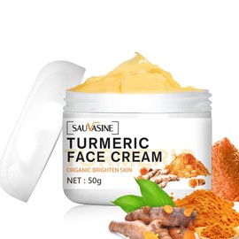Turmeric Face Cream, Organic Turmeric Oil for Clear Skin, Boosts Hydration for Dry & Tight Skin, Turmeric Face Moisturizer Natural Turmeric Skin Face Cream Evens Tone 50g