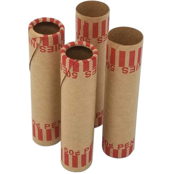 J Mark Burst Resistant Preformed Penny Coin Roll Wrappers, Made