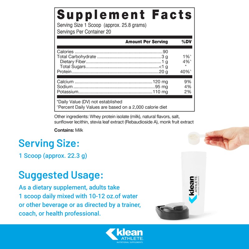 Klean Athlete Klean Isolate - Whey Protein Isolate - Daily