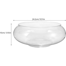Clear Fish Bowl Vase Bubble Bowl Round Shallow Planter Terrarium Fish Bowl Aquatic Plant Pot Daffodil Pot Hydroponic Planter Fish Tank Aquarium Bowl