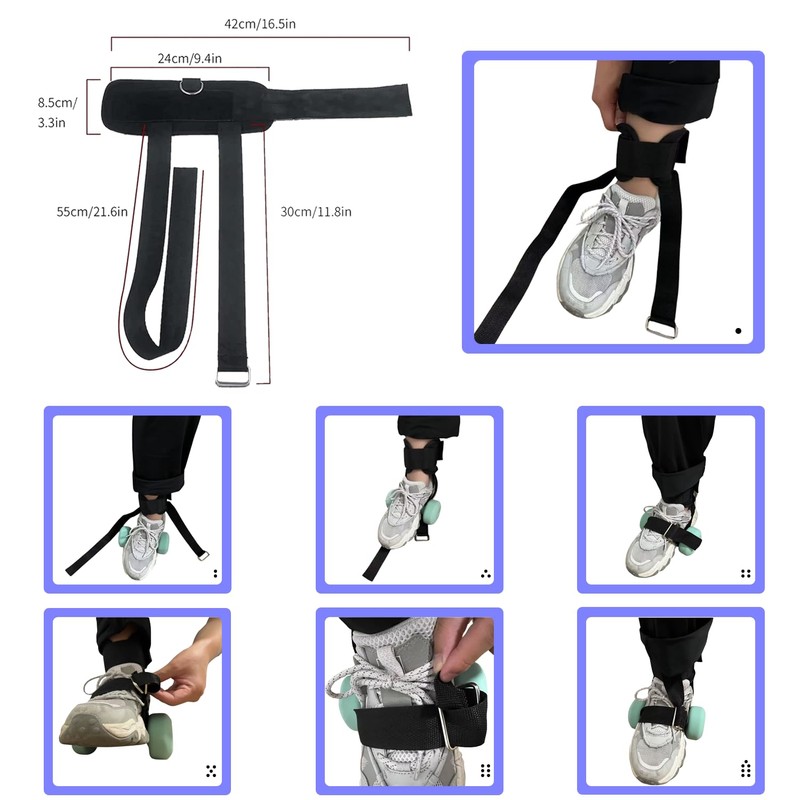 Ankle Strap for Cable Machines and Dumbbells Weights, Ankle Straps