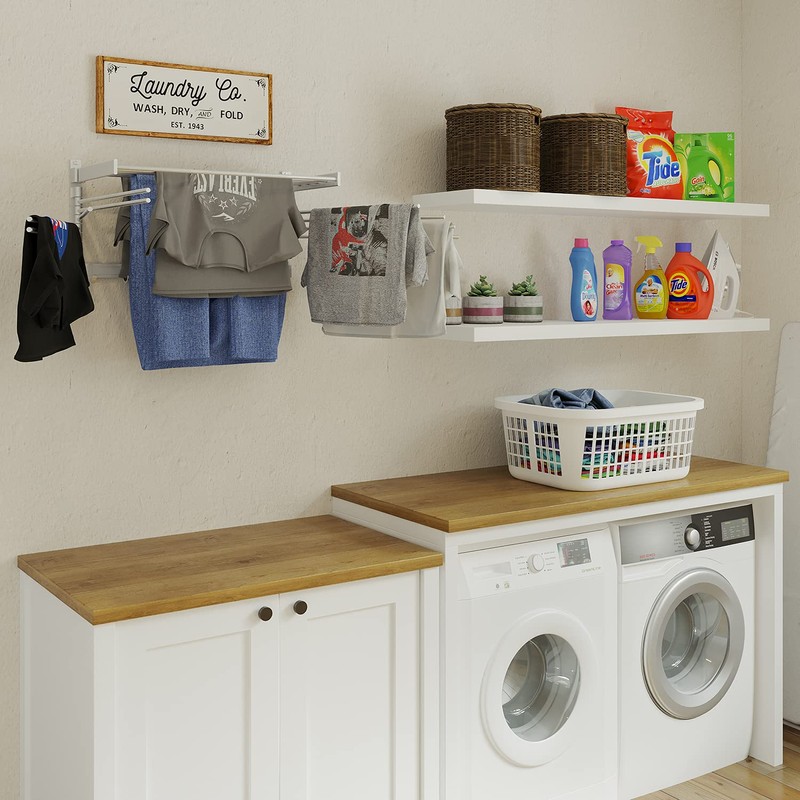 brightmaison BGT Wash Clothes Drying Rack Wall Mount Laundry Room