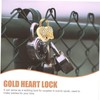 Angoily Security Padlock Outdoor Heart Padlock for Couples Love Lock