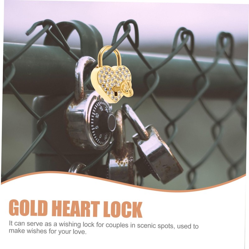Angoily Security Padlock Outdoor Heart Padlock for Couples Love Lock