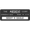 Universal Night K Eagle D-104 Astatic microphone Head restoration label