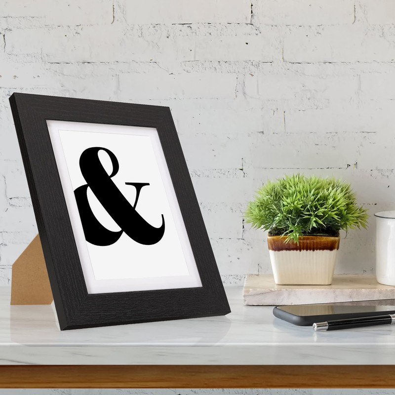 Fabian Clarke London® 10x8 Picture Photo Frame Black with 8x6