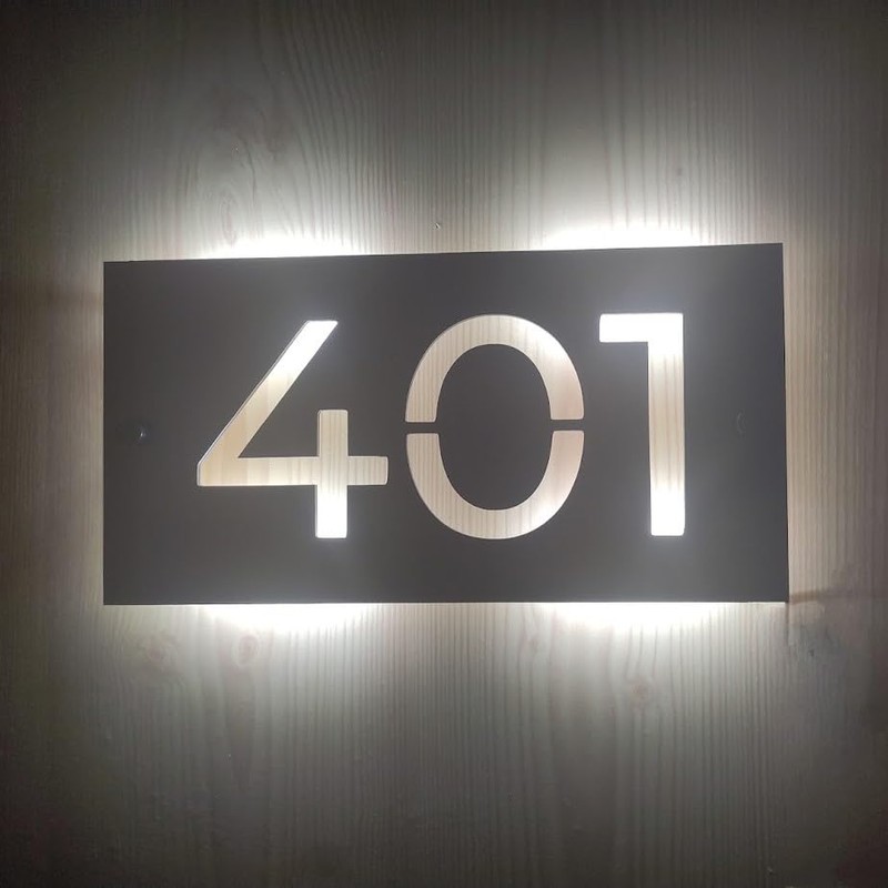 Número para casa u oficina placa de aluminio compuesto 30x15