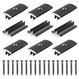 Pack of 100 Aluminium Alloy Patio Clips Fixing Clips Hidden Spacer Clips with 100 Screws for WPC/BPC, Bamboo Wood Floor Closure