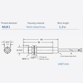 5Pcs LJ12A3-4-Z/AY Inductive Proximity Sensor Switch PNP DC6V-36V 3 Wire Normally Closed Detector 4mm