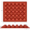 Puyeipt Mini Peanut Butter Cup Mold, Bite Size Silicone Chocolate
