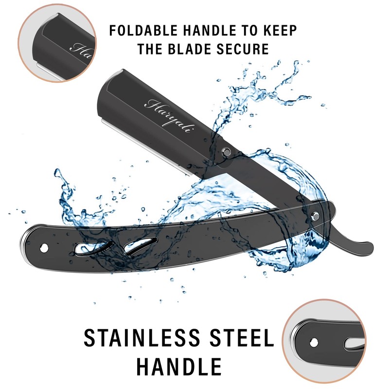 Haryali London Cut Throat Razor– Straight Razor Stainless Steel Single