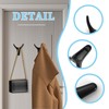 4 Pack Double Prong Coat Hooks Wall Mount with Screw,