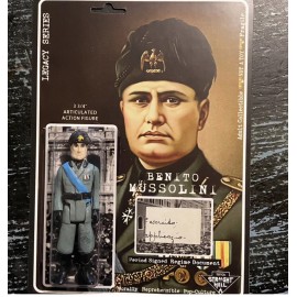 Benito Mussolini 3.75” Handmade figure with handwritting sample