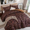 JANZAA Cheetah & Leopard Print Comforter Set Queen Size -