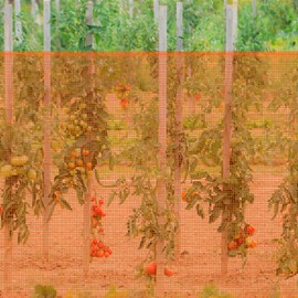 Coarbor Outdoor Backyard Garden Fence Animal Barrier Temporary Fencing for Dogs Rabbits Chickens Deck Netting Mesh 3'H x 16'L Orange