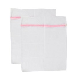 Spartan 6789 Fabric Protective Mesh Net Zippered Washing Machine Wash Laundry Bag (Multicolour, Pack of 2)