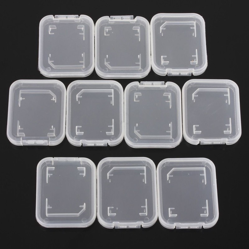 GOOTRADES Transparent Standard SD SDHC Memory Card Case Holder Box