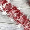 Red Christmas Snowflake Tinsel Garland, 10m / 32.8ft Christmas Tree