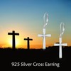YAFEINI Cross Earrings 925 Sterling Silver Opal Dangle Drop Earring