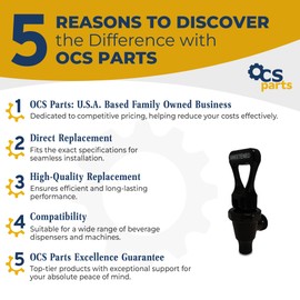 OCS Parts Bunn 03260.0002 Sweet/Unsweet Iced Tea Spigot | Replacement Faucet for Home and Commercial Bunn Iced Tea Beverage Dispensers (2)